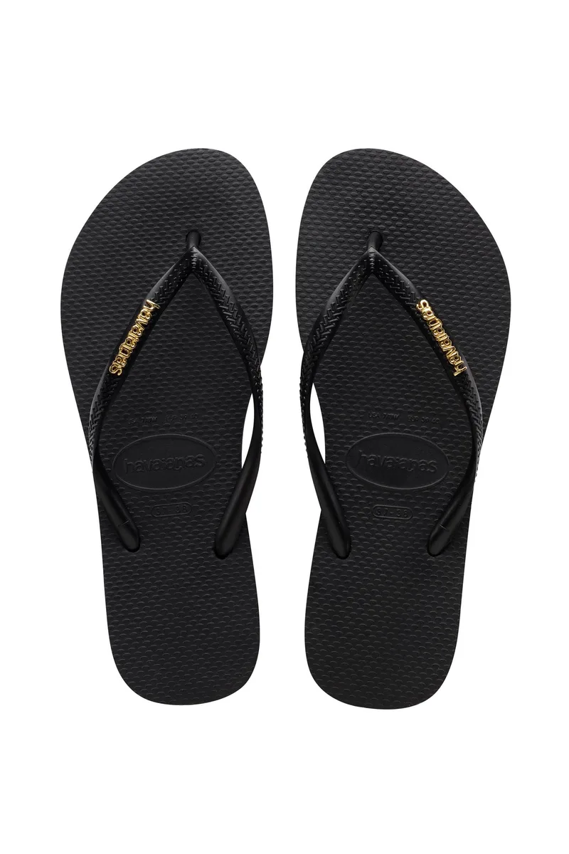 Havaianas γυναικείες σαγιονάρες "Slim Logo Metallic" - 4119875 Μαύρο