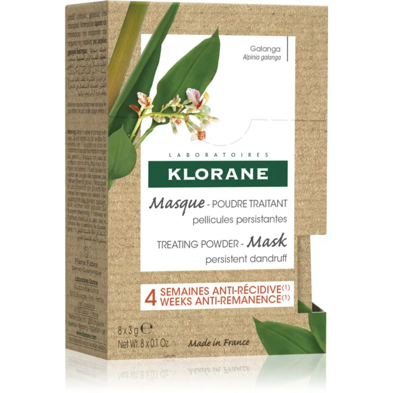 Klorane Galanga μάσκα μαλλιών κατά της πιτυρίδας 8x3 γρ
