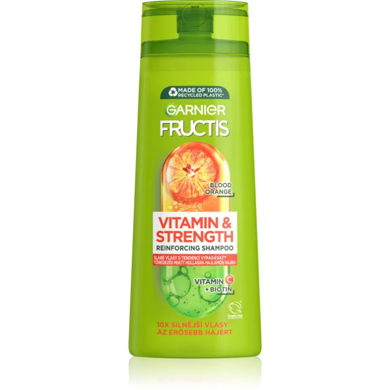 Garnier Fructis Vitamin & Strength δυναμωτικό σαμπουάν για ταλειπωρημένα μαλλιά 250 ml