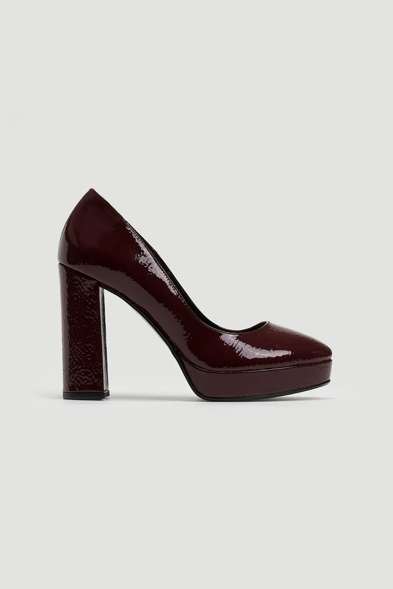 TFP Patent Pumps Platform - 027 λουστρινι - Burgundy
