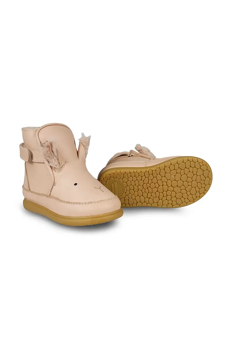 Παιδικές δερμάτινες χειμερινές μπότες Donsje Dubu Exclusive Shoes Fluffy Bunny