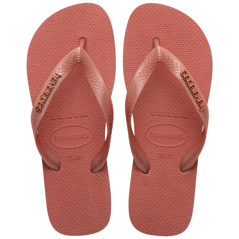 HAVAIANAS ΓΥΝΑΙΚΕΙΑ ΣΑΓΙΟΝΑΡΑ HAV. TOP LOGO METALLIC 4127244 01121 CANYON CLAY