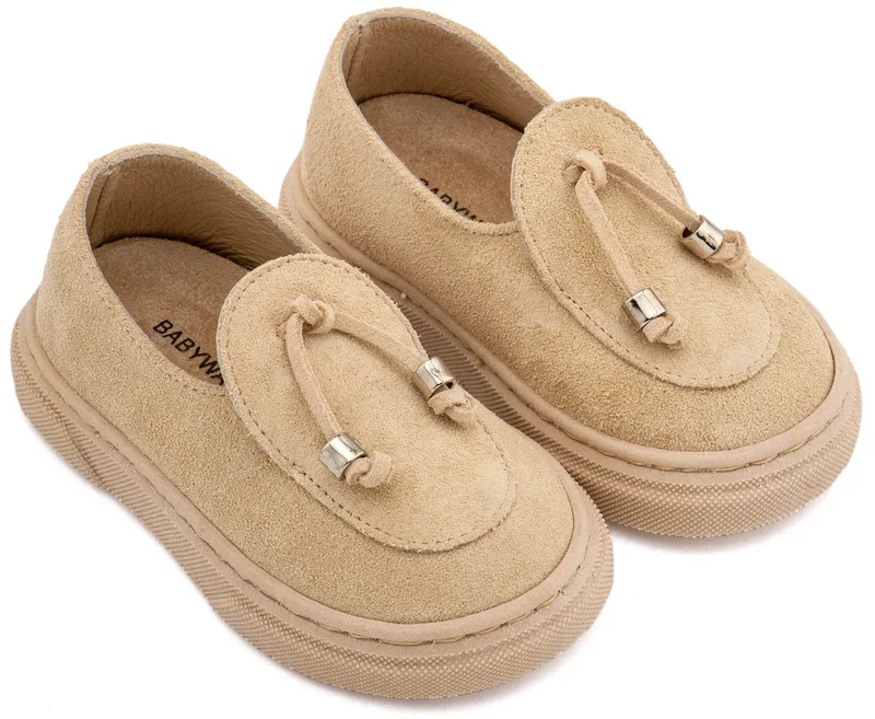 Babywalker Βαπτιστικά Loafer με Φουντάκια BW4307 Μπεζ