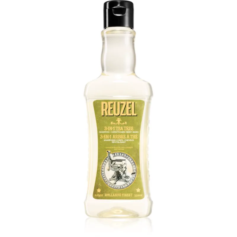 Reuzel Tea Tree 3 σε 1 σαμπουάν, μαλακτικό και τζελ για ντους για άντρες 350 ml