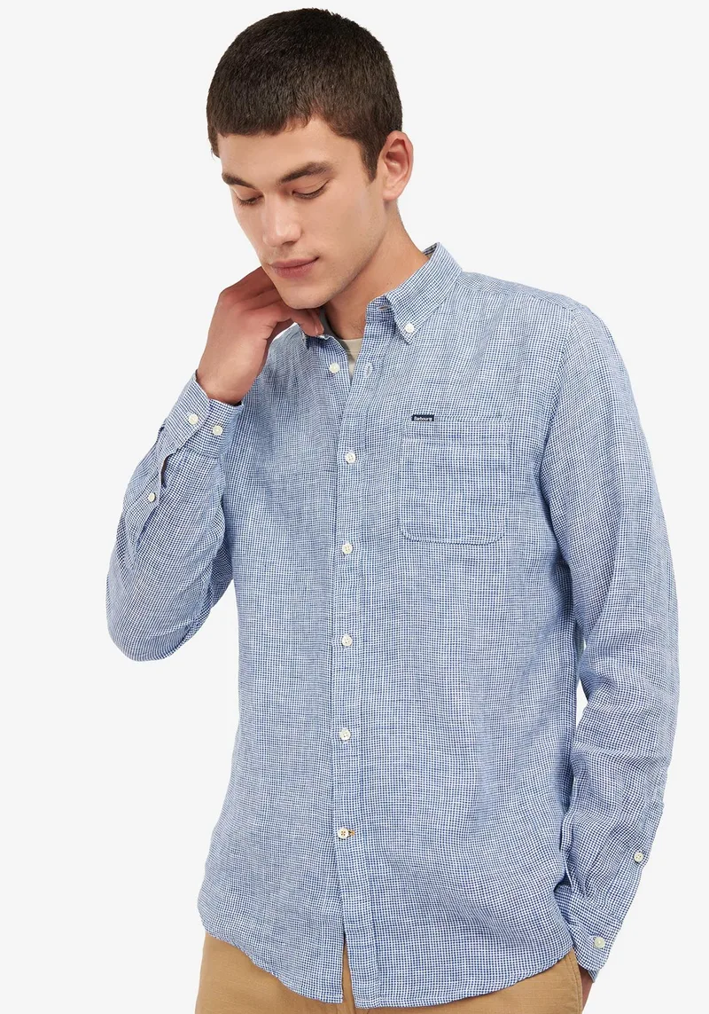 Barbour Λινό Πουκάμισο της σειράς Linton - MSH5325 NY91 Classic Navy