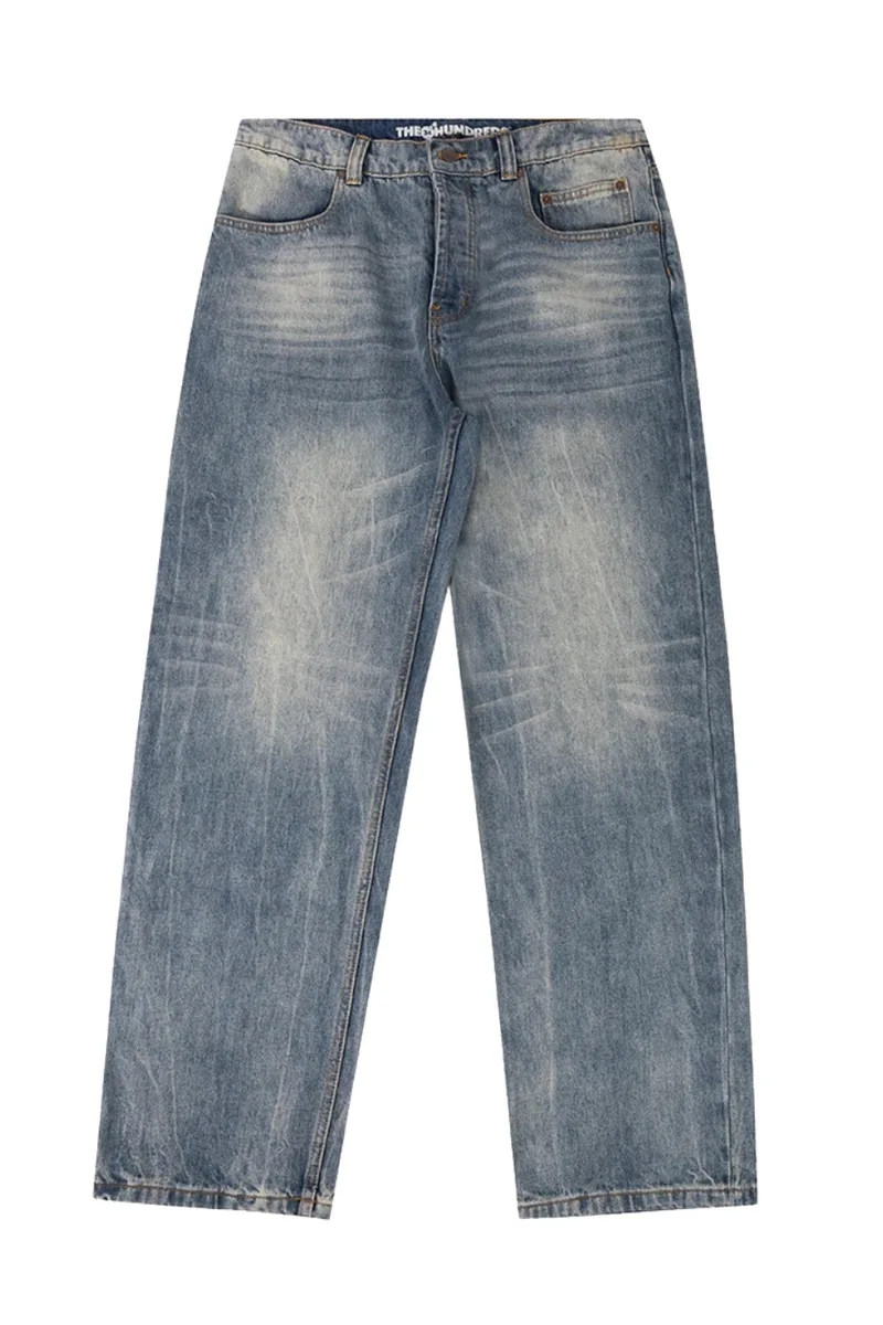 THE HUNDREDS Παντελόνια Flores Denim - WASHED BLUE-T24F104016-BLUE