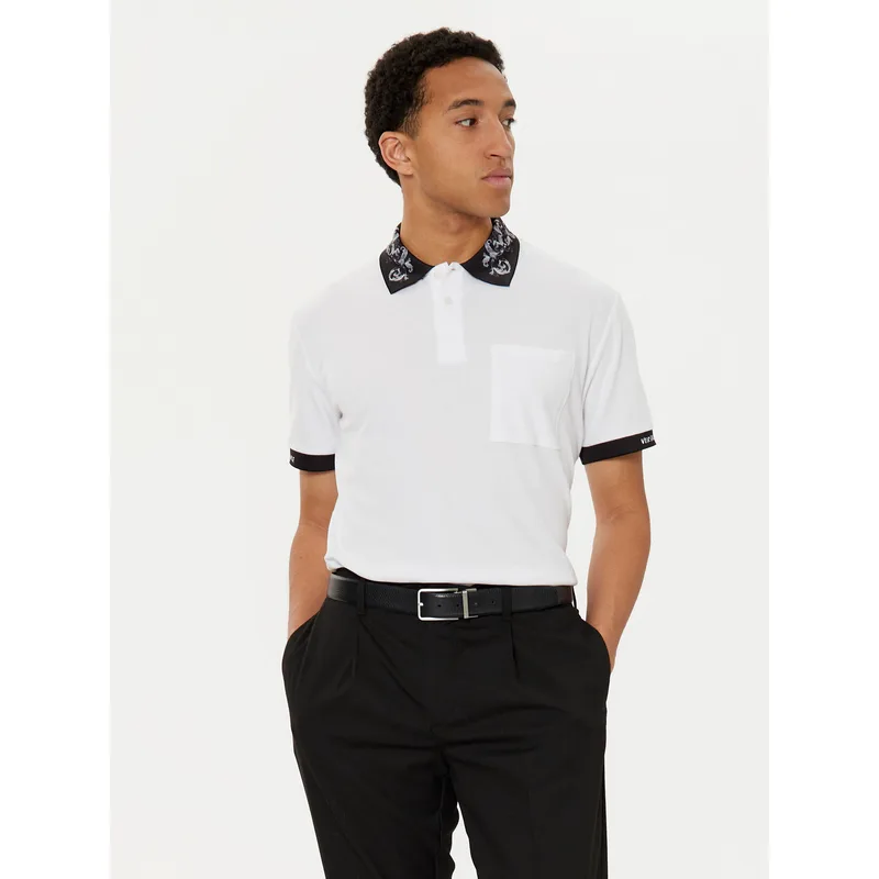 Versace Jeans Couture Polo 78GAGT04 Λευκό Regular Fit