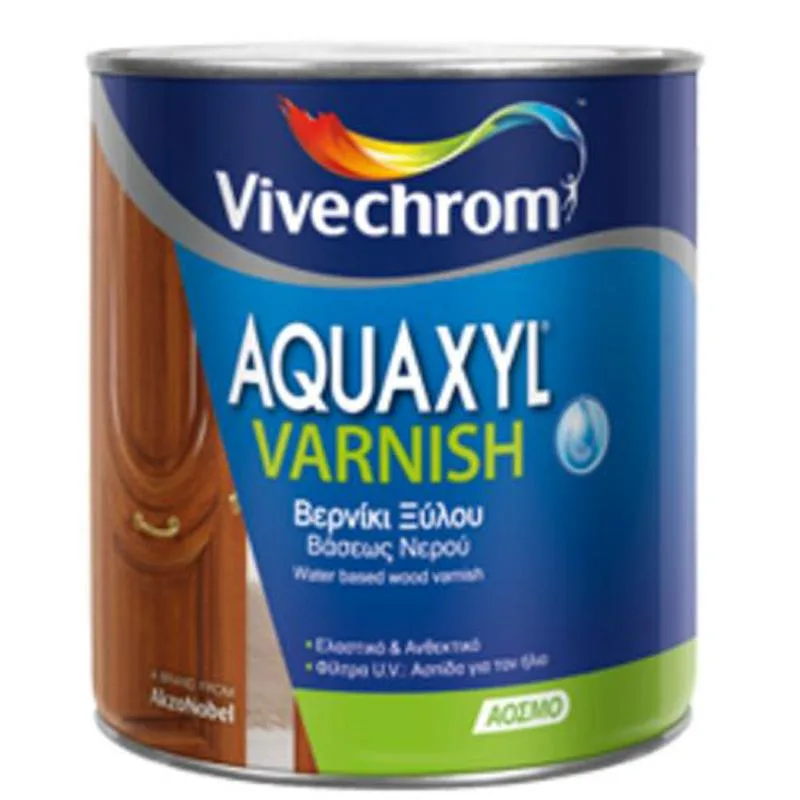 Άχρωμο Βερνίκι Ξύλου Βάσεως Νερού Aquaxyl Varnish Satin 750ml