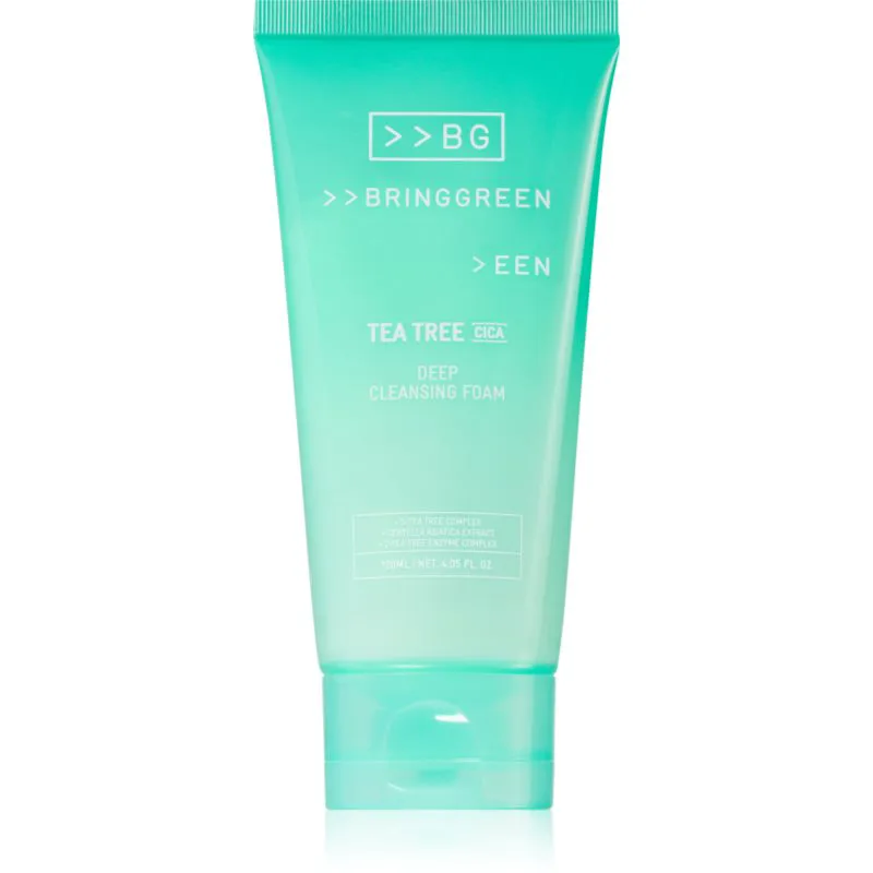 BRINGGREEN Tea Tree Cica Deep Cleansing Foam αφρός για βαθύ καθαρισμό με καταπραϋντική δράση 120 ml