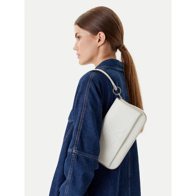 Τσάντα Calvin Klein Sculpted Flap Shoulder Pouch LV04K3148G Λευκό