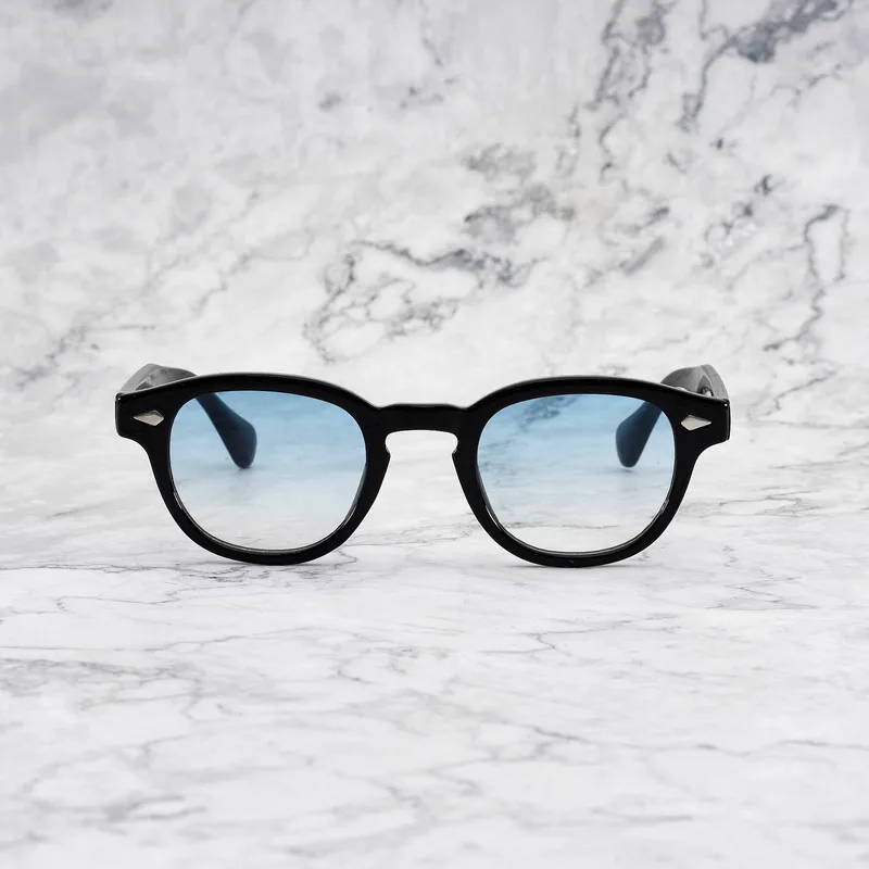 JOHNNY Gradient Sunglasses | Black | Gradient Blue Shades | Explicit Poets Sunglasses