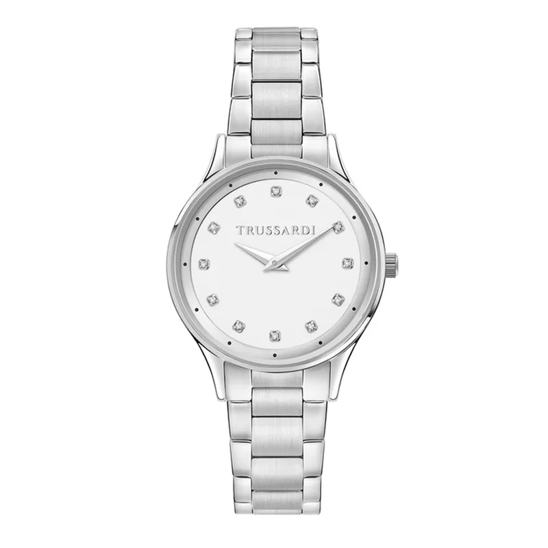 TRUSSARDI T-Star Crystals Silver Stainless Steel Bracelet R2453152512