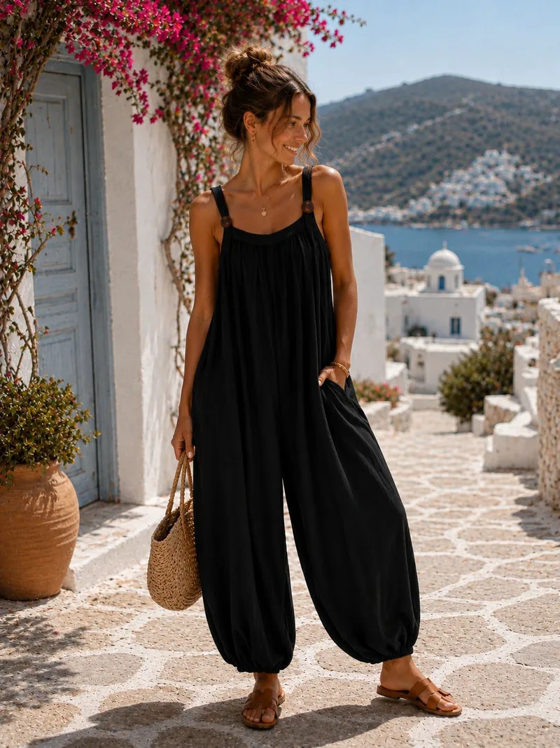 Ολόσωμη Φόρμα Harem - Μαύρο | Dress Up Μαύρο