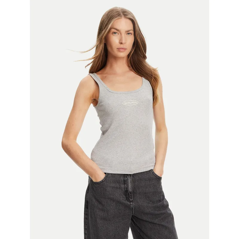 Guess Jeans Τοπ W5YP35 KA0H1 Γκρι Regular Fit