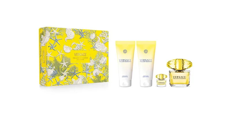 Versace Yellow Diamond Women's Gift Set Eau de Toilette 90 ml + Scented Body Milk 100 ml + Scented Shower Gel 100 ml + Eau de Toilette 5 ml