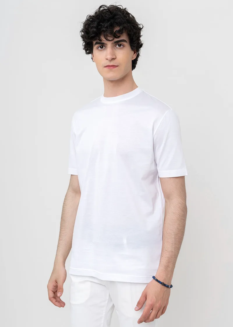 Nino Marini T Shirt της σειράς Basic - XININ8X100 00010 White