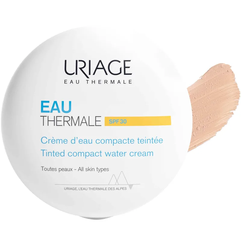 Uriage Eau Thermale Water Cream Tinted Compact Spf30 Κρεμώδης Πούδρα για Ενυδάτωση & Υψηλή Αντηλιακή Προστασία, Κατάλληλη για Όλους τους Τύπους Επιδερμίδας 10gr