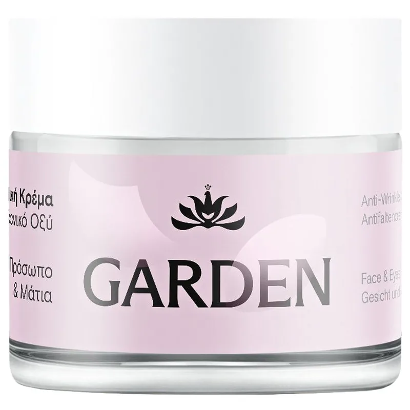 Garden Anti-Wrinkle Cream with Hyaluronic Acid for Face & Eyes 24ωρη Αντιρυτιδική Κρέμα με Υαλουρονικό Οξύ για Πρόσωπο & Μάτια 50ml