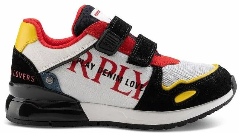 SNEAKERS REPLAY GBS29.332.C0019L/174 ΛΕΥΚΟ/ΜΑΥΡΟ/ΠΟΡΤΟΚΑΛΙ (EU:28)