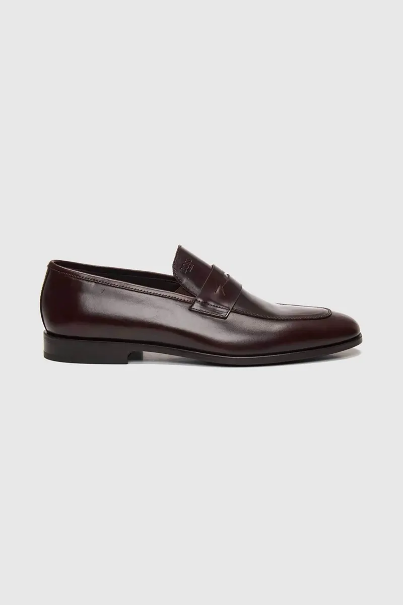 Boss Shoes ανδρικά δερμάτινα παπούτσια - D7996 Καφέ