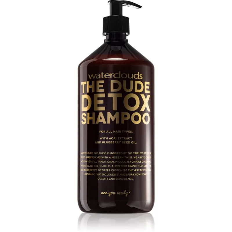 Waterclouds The Dude Detox Shampoo αποτοξινωτικό σαμπουάν ημέρας 1000 ml