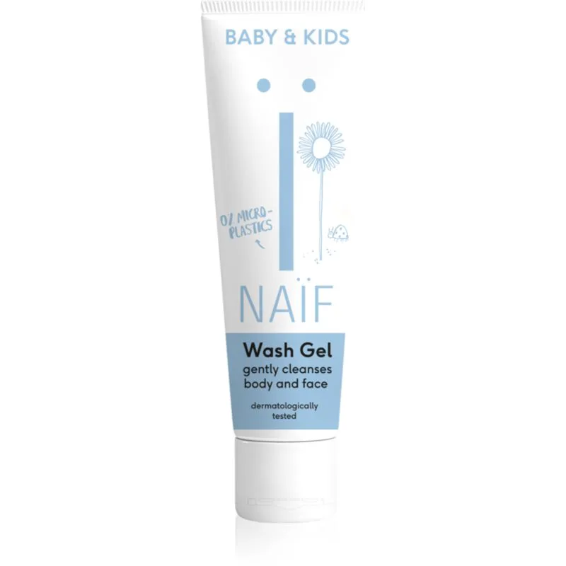 Naif Baby & Kids Wash Gel καθαριστικό τζελ μπάνιου για παιδιά και βρέφη για σώμα και πρόσωπο 30 ml