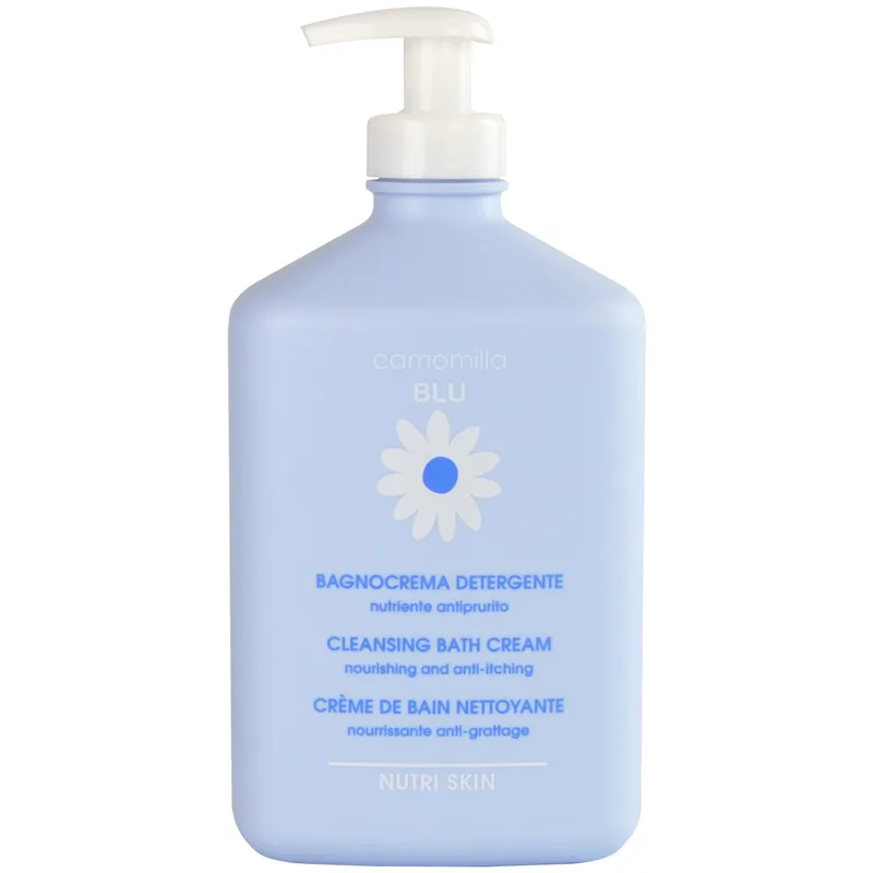 Camomilla Μπλε Nutri Skin Cream Cleansing Bath Απαλή Κρέμα Καθαρισμού για Ευαίσθητο & Ξηρό Δέρμα με Άρωμα με Αντλία Χαμομήλι 500ml