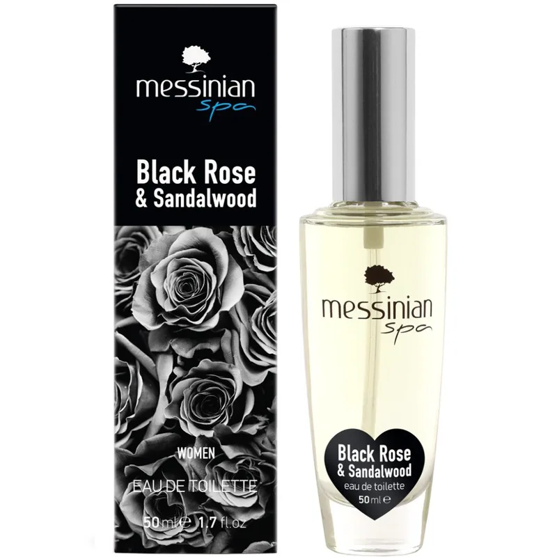 Messinian Spa Black Rose & Sandalwood Eau De Toilette Γυναικείο Αισθησιακό Άρωμα με Γλυκές Νότες Καραμέλας που Αποπνέει Πάθος & Κομψότητα 50ml