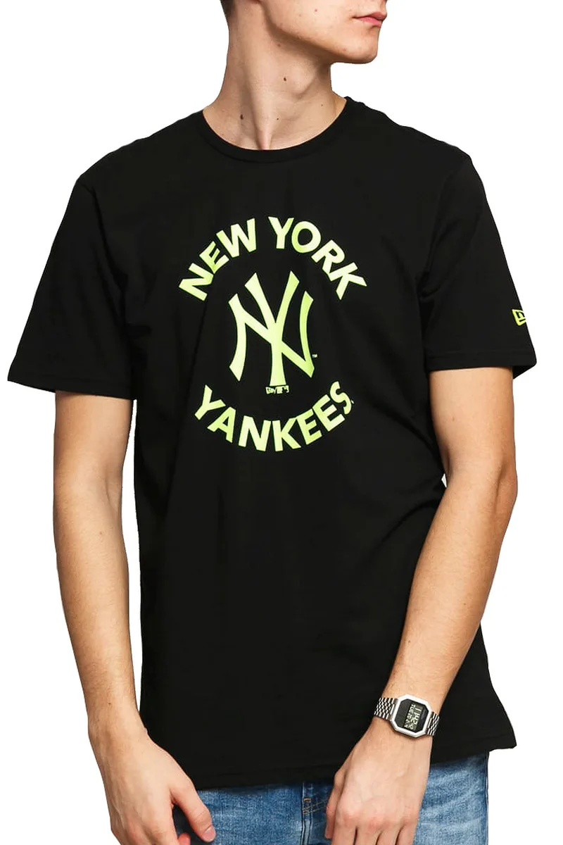 Μπλούζα Κοντομάνικη New Era New York Yankees Printed 12195421-BLK Ανδρικό