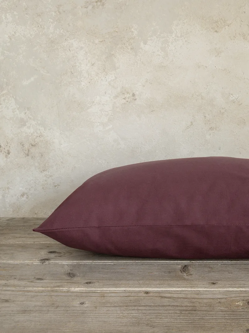 Σετ Μαξιλαροθήκες 2 Τεμαχίων Nima Unicolors Deep Bordeaux 52x72