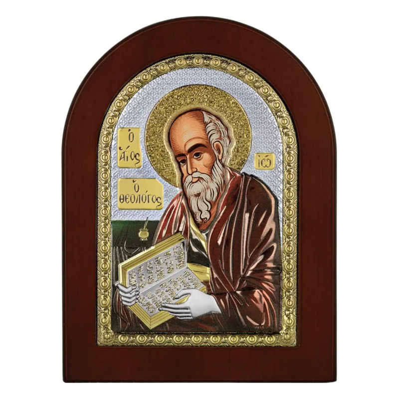 Ασημένια επίχρυση εικόνα Άγιος Ιωάννης ο Θεολόγος MA-E1142-X-C