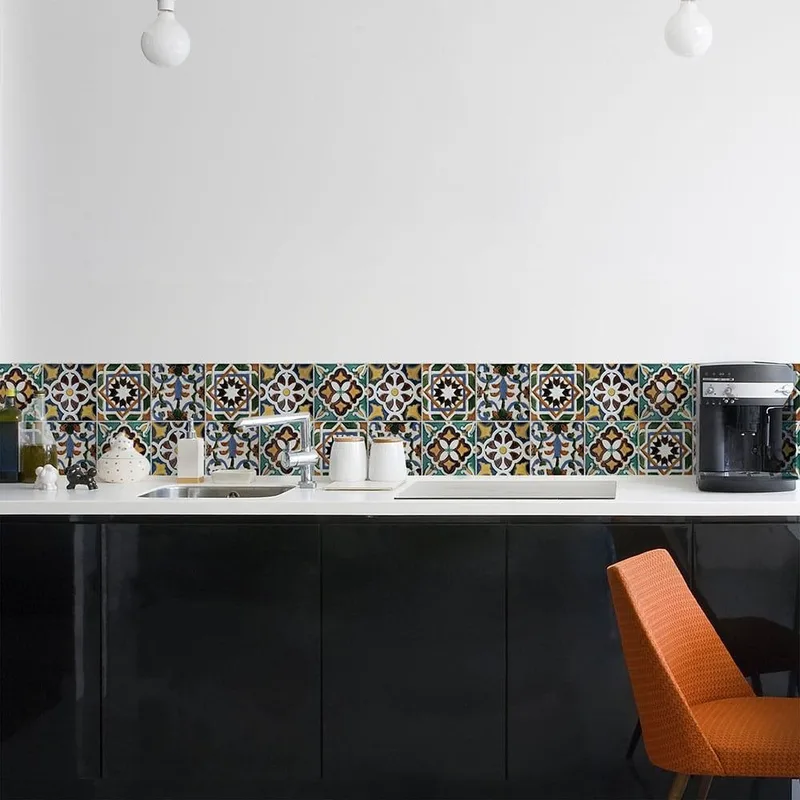 Green Tiles μπορντούρα προστασίας τοίχων κουζίνας (67113)