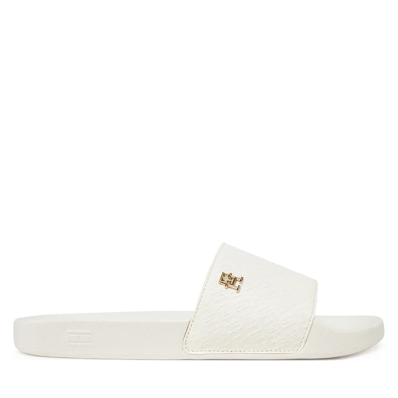 Παντόφλες Tommy Hilfiger Th Monogram Poolside FW0FW08525 Λευκό