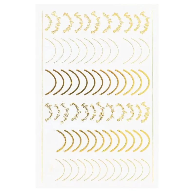 DeniCarte self-adhesive nail stickers - Golden French