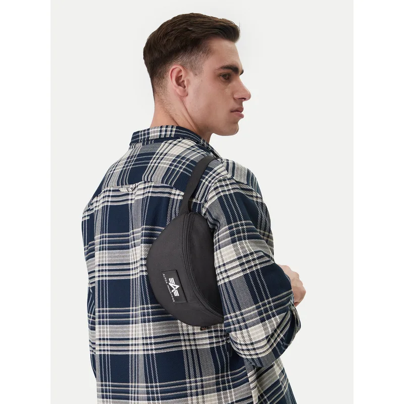 Τσαντάκι Μέσης Alpha Industries Rubber Print Waistbag 198912 Μαύρο