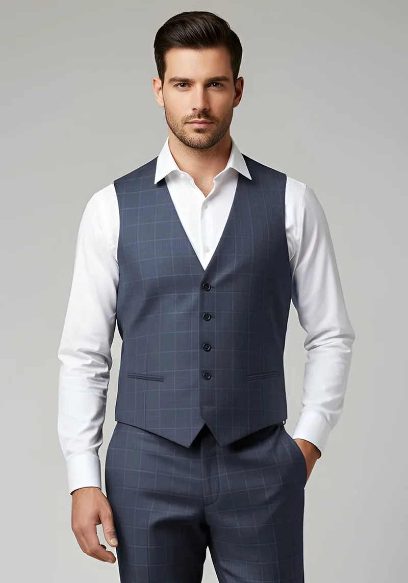 Guy Laroche Γιλέκο της σειράς Check - GL2320156 800 7 Blue
