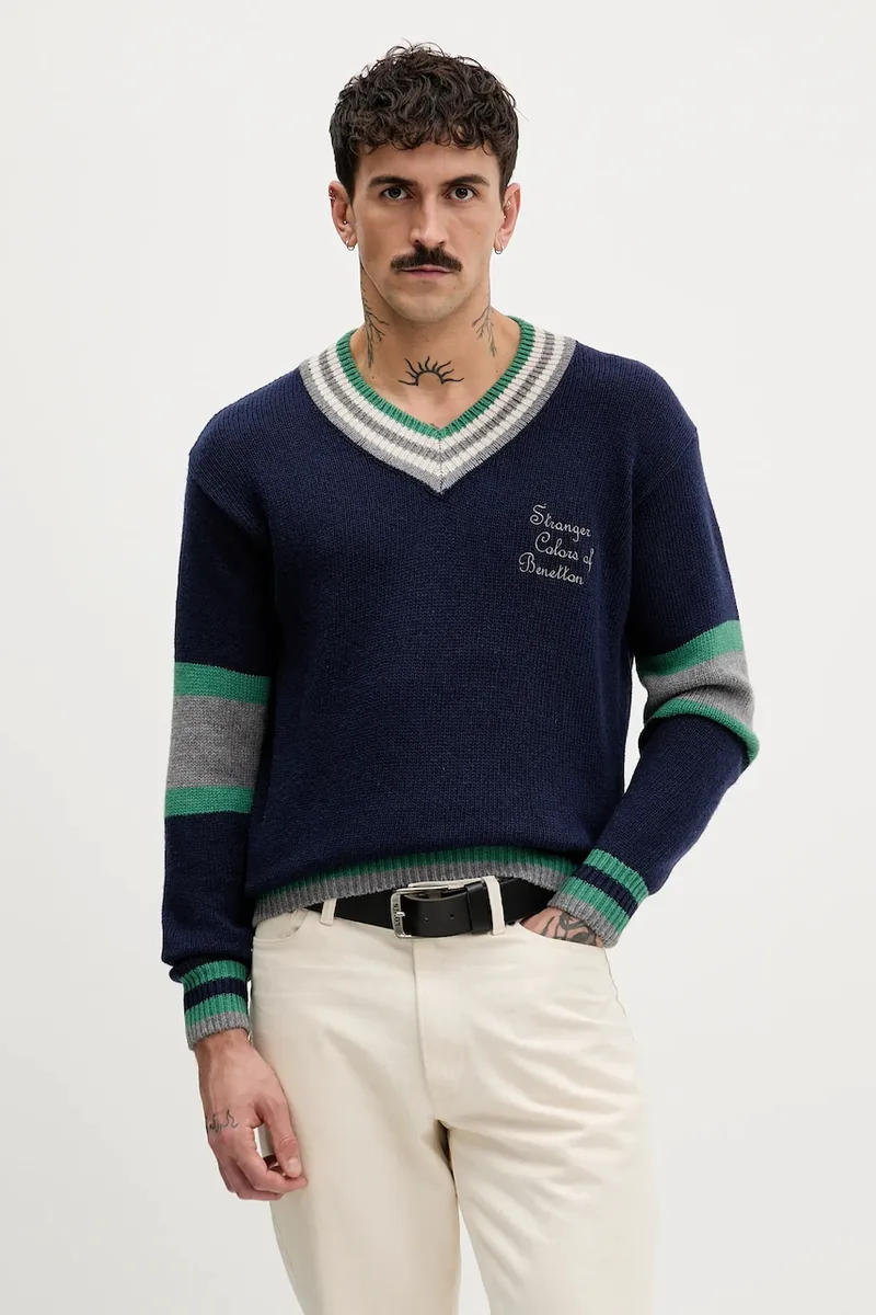 Πουλόβερ με προσθήκη μαλλιού United Colors of Benetton x Stranger Things