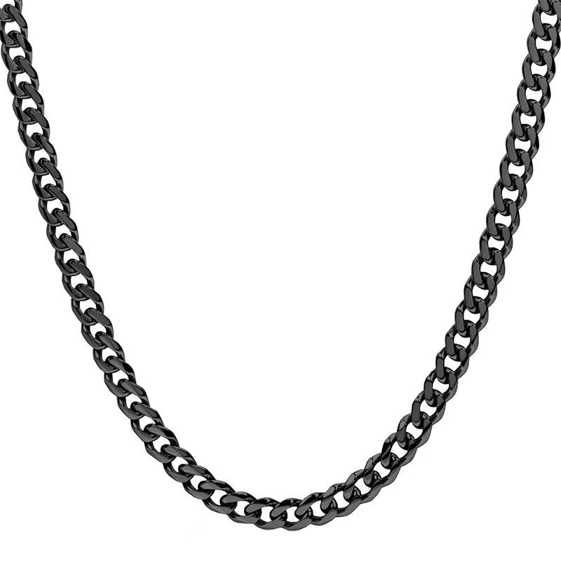 Jt Unisex αλυσίδα λαιμού ατσάλινη παχιά 8.5mm Μαύρο