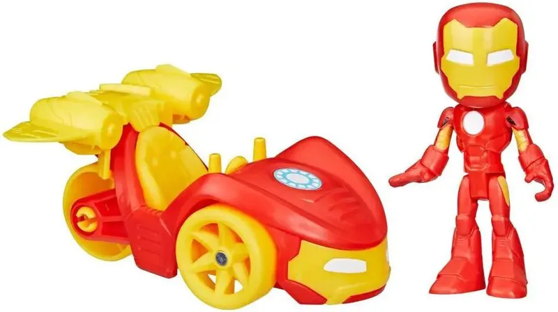 MARVEL HASBRO SPIDEY AND HIS AMAZING FRIENDS - IRON MAN - IRON RACER (F7458)