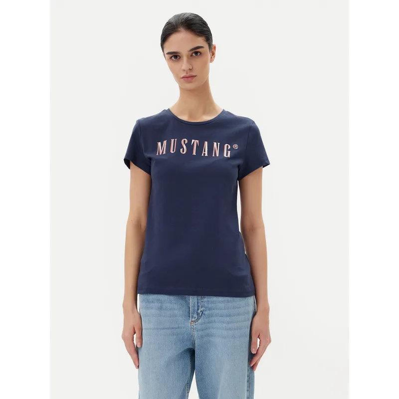 Mustang T-Shirt Loa 1016146 Μπλε Slim Fit