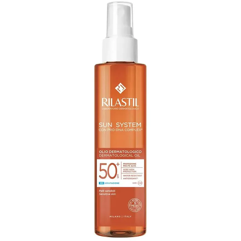 Rilastil Sun System Dermatological Oil Spf50+ Ενυδατικό Αντηλιακό Λάδι Σώματος Πολύ Υψηλής Προστασίας με Ανάλαφρη Υφή & μη Λιπαρή Αίσθηση 200ml