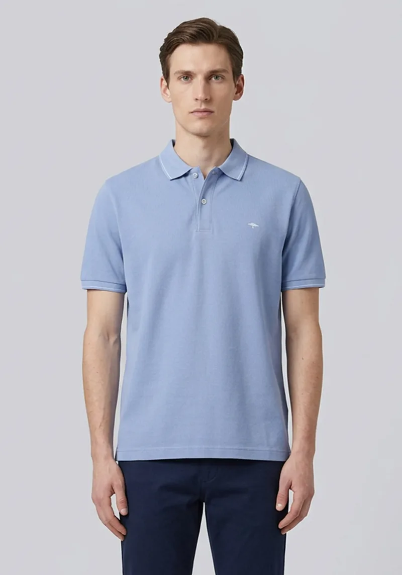 Fynch Hatton Polo Μπλούζα Supima - 1603 1702 653 New breeze
