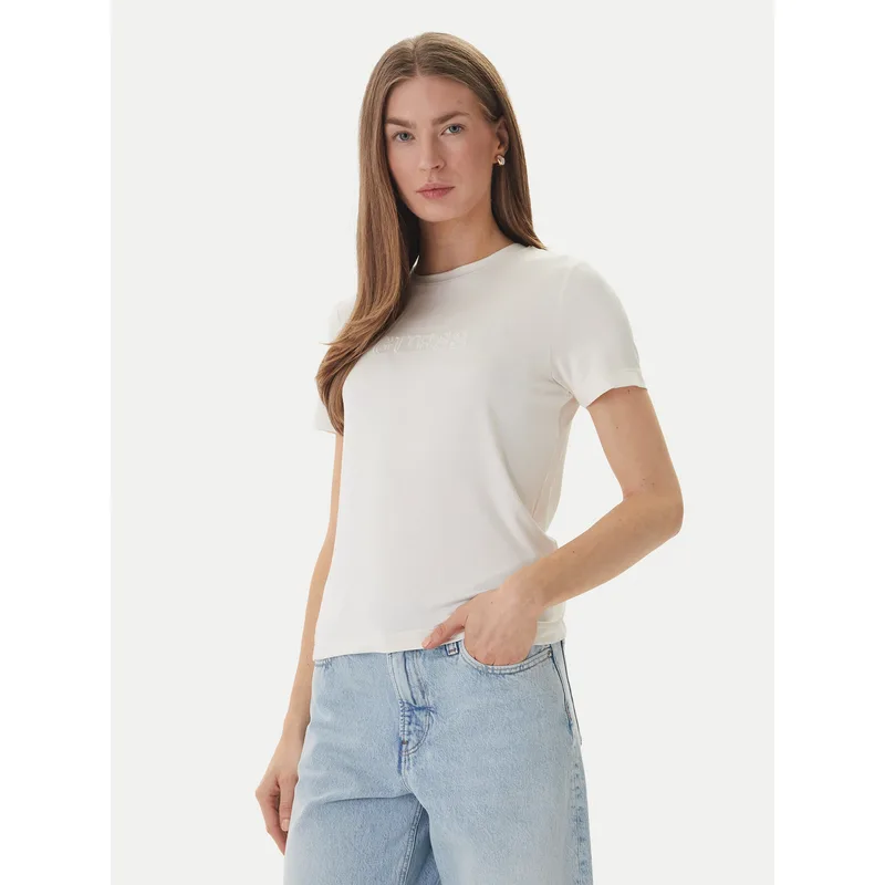 Guess T-Shirt O6GI00 KBF92 Εκρού Regular Fit
