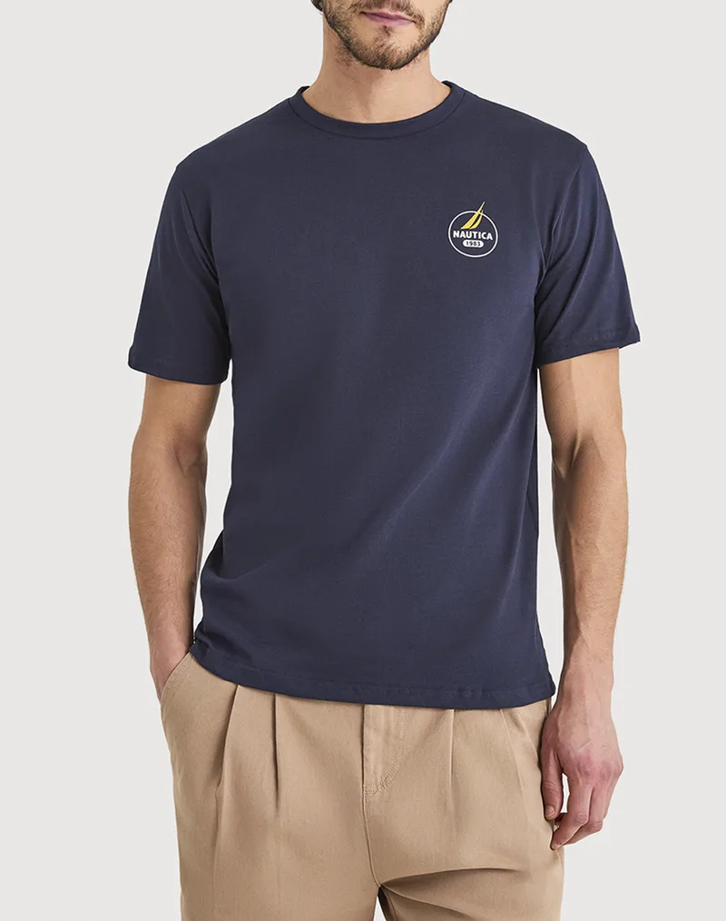 NAUTICA ΜΠΛΟΥΖΑ T-SHIRT ΚΜ Narmada T-Shirt 3NCN1V04023-459 NavyBlue