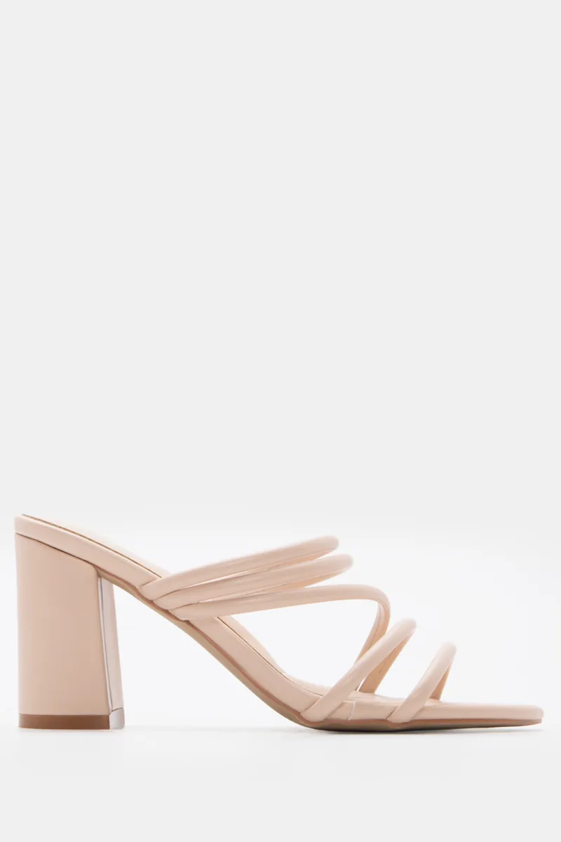 LUIGI DESIGN - Mules με Πολλαπλά Λουράκια - Μπεζ