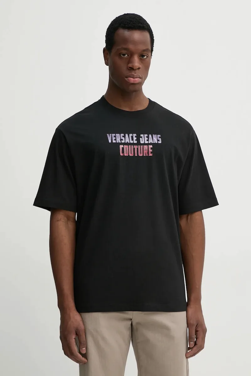 Versace Jeans Couture Βαμβακερό μπλουζάκι Versace Jeans Couture