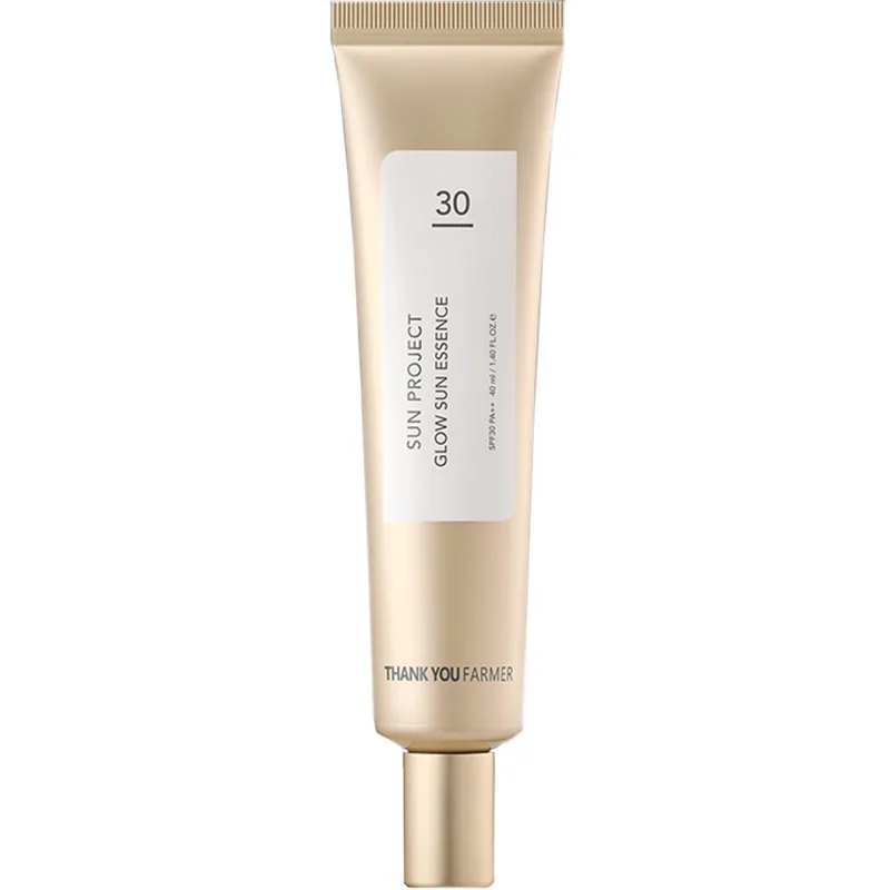 Thank You Farmer Sun Project Glow Sun Essence Face Spf30, Αντηλιακό Προσώπου Υψηλής Προστασίας με Χρώμα, Ενυδατικές Ιδιότητες & Εκχύλισμα από το Λουλούδι Λωτού 40ml
