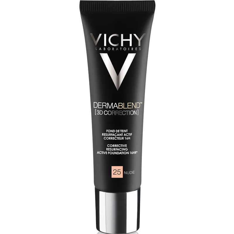 Vichy Dermablend 3D Make Up Μέικαπ Ενεργής Διόρθωσης 16 Ωρών Υψηλής Κάλυψης του Χρωματικού Τόνου 30ml - 25 Nude