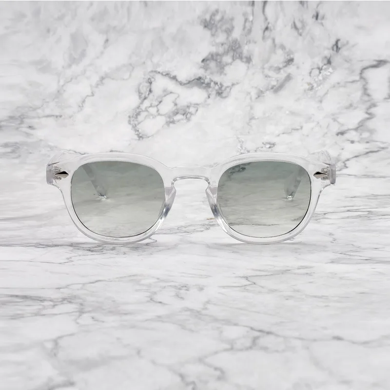 JOHNNY CLEAR Gradient Sunglasses | Clear | Gradient Green Shades | Explicit Poets Sunglasses