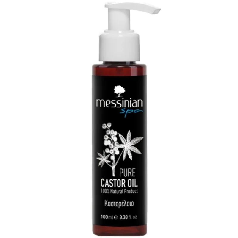 Messinian Spa Pure Castor Oil Ενυδατικό & Θρεπτικό Καστορέλαιο Πλούσιο σε Λιπαρά Οξέα & Βιταμίνη Ε για Ενδυνάμωση του Τριχωτού της Κεφαλής 100ml